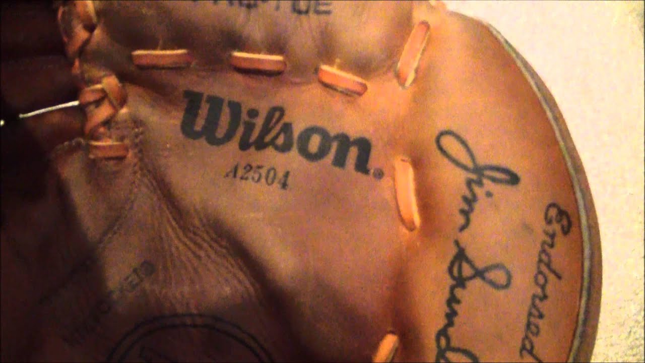 Wilson A2504 Catchers Mitt Glove Relace Before and After Glove Repair YouTube