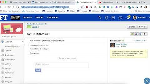 Schoology: Hyperlink to Assignment