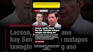 LACSON, NAAWA UMANO KAY SEN. CAYETANO MATAPOS TAWAGIN SIYA NITONG “ASO”