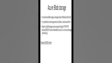 What is Azure BLOB Storage ?