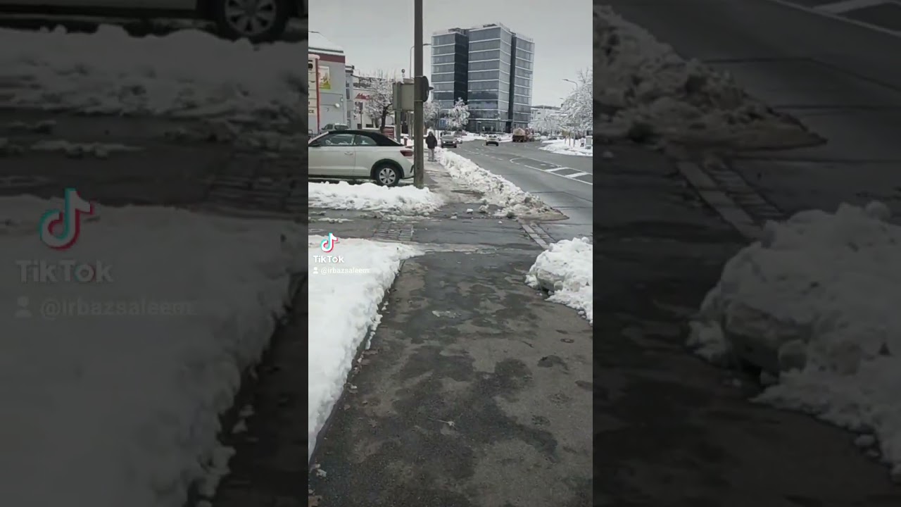 Deggendorf City after Snowfall scenes 