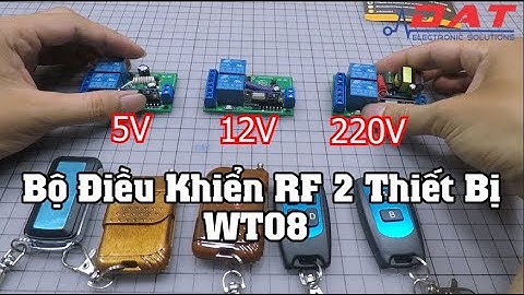 Bộ Điều Khiển RF 2 Thiết Bị WT08 | 5V 12V 220V | 315MHZ 433MHZ | Điện tử DAT