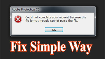 fix Could not complete request because the file format module cannot parse the file in photoshop