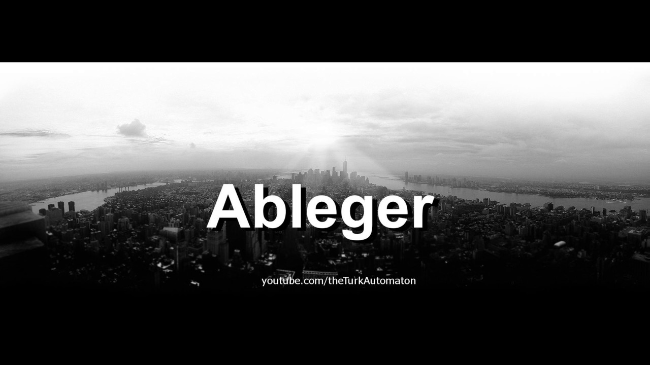 Как произносится Ableger на немецком языке?