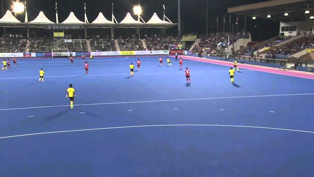 Malaysia v Korea hockey. 1st Half. Field hockey from SAS cup, Malaysia