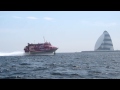 東京湾を行く高速艇