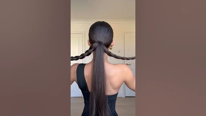 Add volume to your braided ponytail with 3 braids #hairstyle