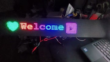 esp32 Hub75 matrix scrolling text.