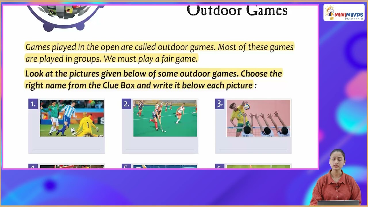 Ch 21 | Miniminds | Knowledge Tree | Class 01 | Outdoor Games | For children