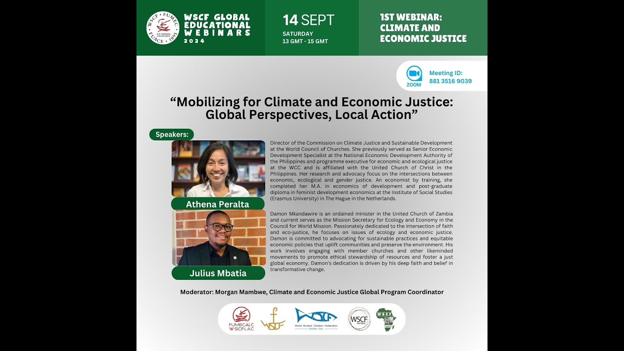 Educational Webinar "Mobilizing for Climate and Economic Justice: Global Perspectives, Local Action"