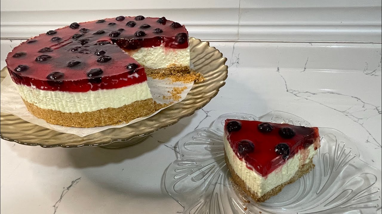 تشيز كيك بالجيلي اسهل وصفه بدون تعقيدات والطعم خيالي