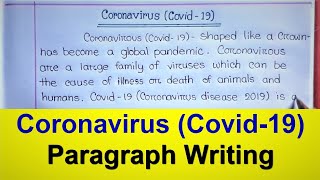 CoronaVirus (COVID-19)  paragraph in english | Writing | Hater Lekha