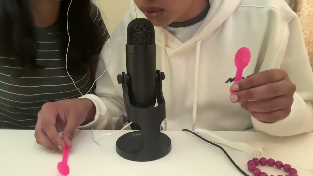 my brother tries asmr for the first time!