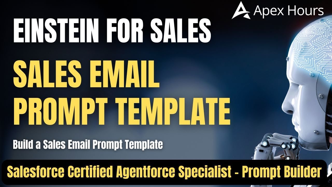 Einstein for Sales: Build a Sales Email Prompt Template - YouTube