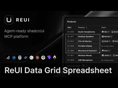 ReUI Data Grid: Edit Cells Like a Spreadsheet
