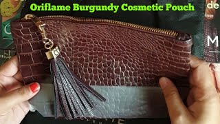 Oriflame Burgundy Cosmetic Pouch
