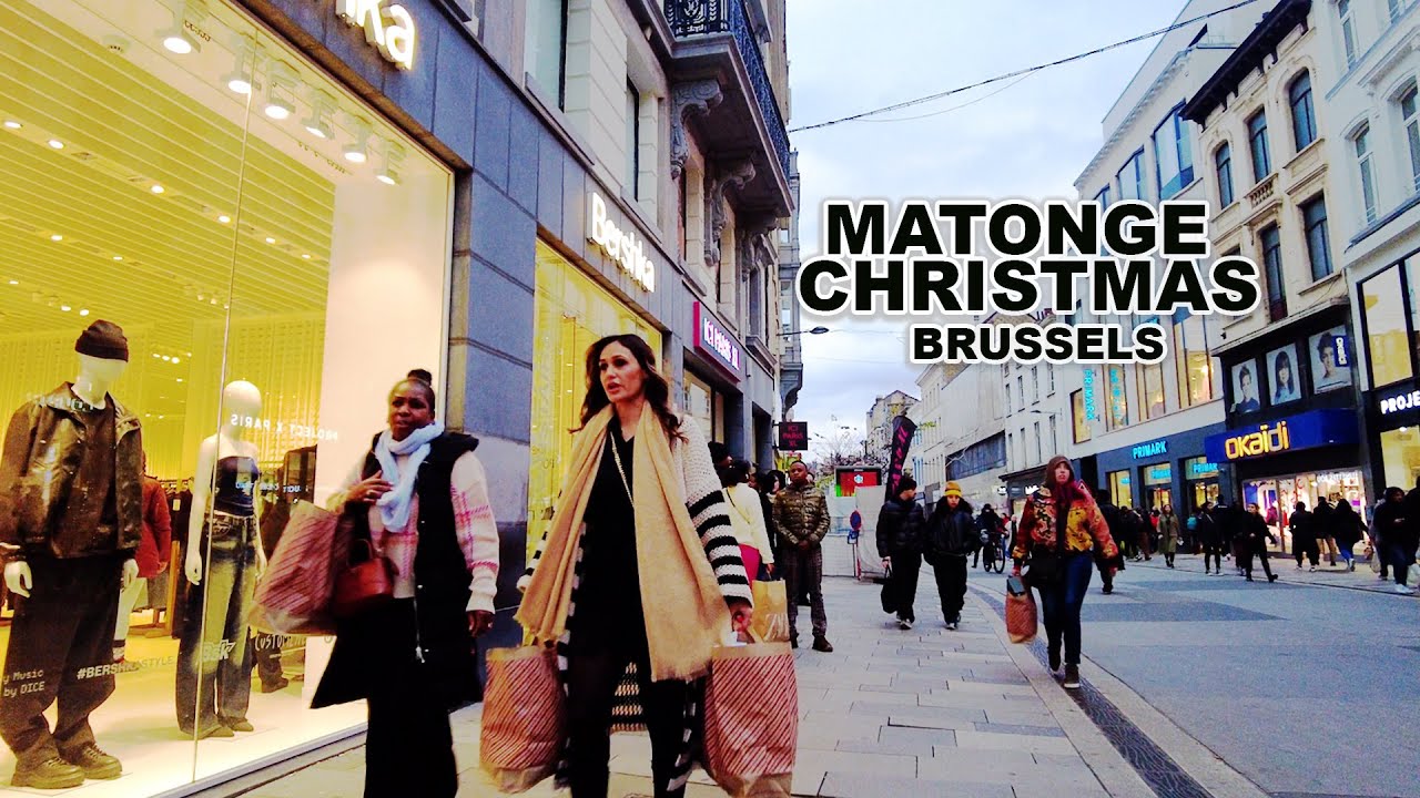 🇧🇪 CHRISTMAS | MATONGE BRUXELLES  in December 2023, Brussels BELGIQUE Noël.{ 4k }