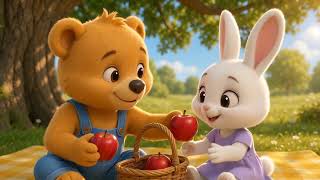 Benny Bear Learns to Share 🐻🍎 | Friendship Story for Kids