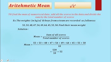 Bmc Edu. Urdu Math Std 8th Chp 11 Statistics Part-I.