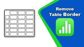 How to remove the table border in Apple Numbers (Spreadsheet) on Mac