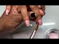 Short French 3D Flower Gold Accent Acrylic Nails| Fill