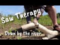 Saw Therapy | Down by the river with the Japanese style Kerye mini-folding saw