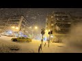 Χιόνια στην Αθήνα Ελλάδα 2021  4K  (Snow in Athens Greece 16/02/2021)