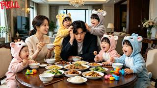 DUB💕ONE night, SIX kids?! 🍼Six years later, they brought me a billionaire husband! #drama