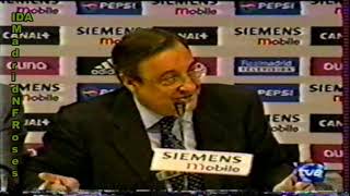 Florentino Pérez despide a Vicente del Bosque 2003