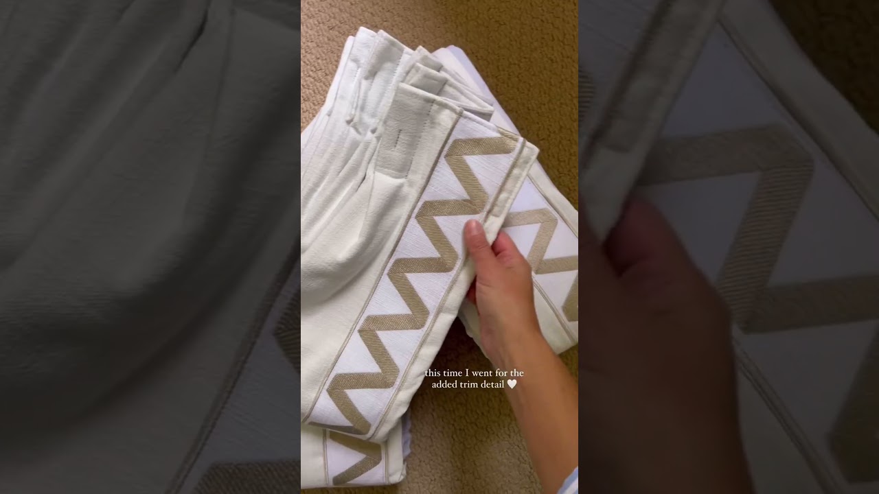 New Custom Curtains with Trim Detail! 