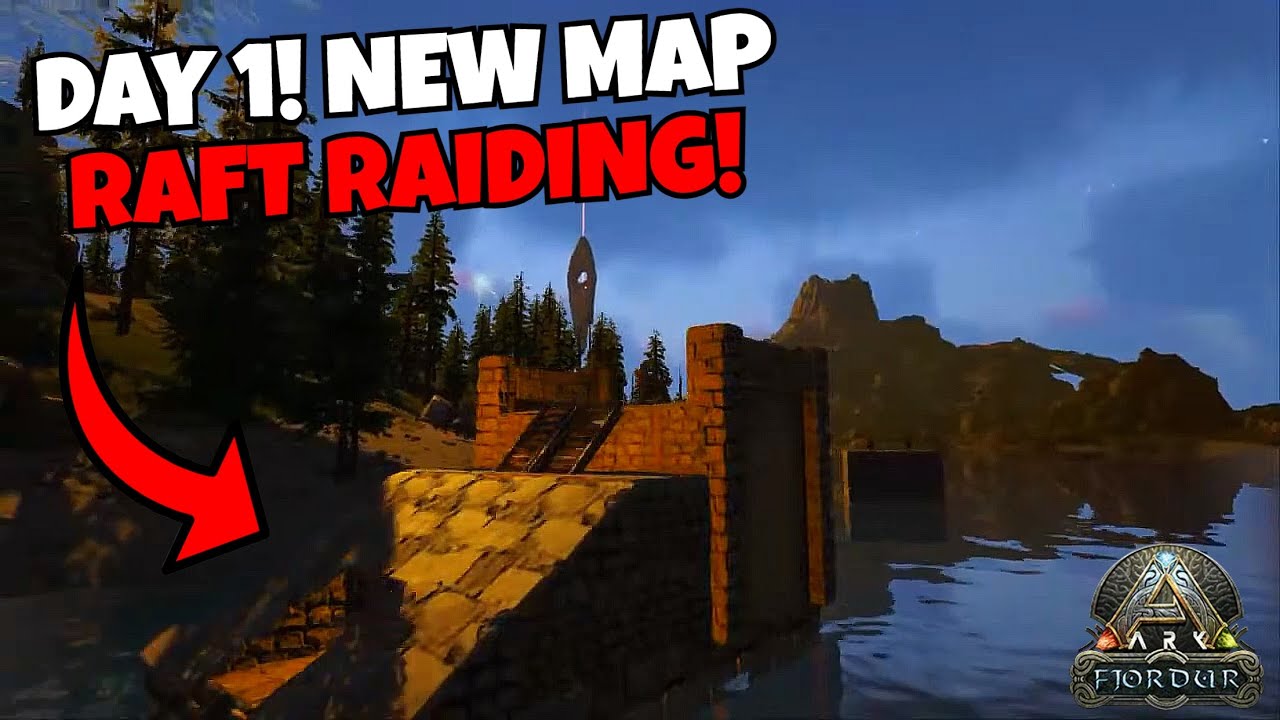 Raft Raiding On ARK Fjordur Day 3 | ARK Official CrossArk 13 - YouTube