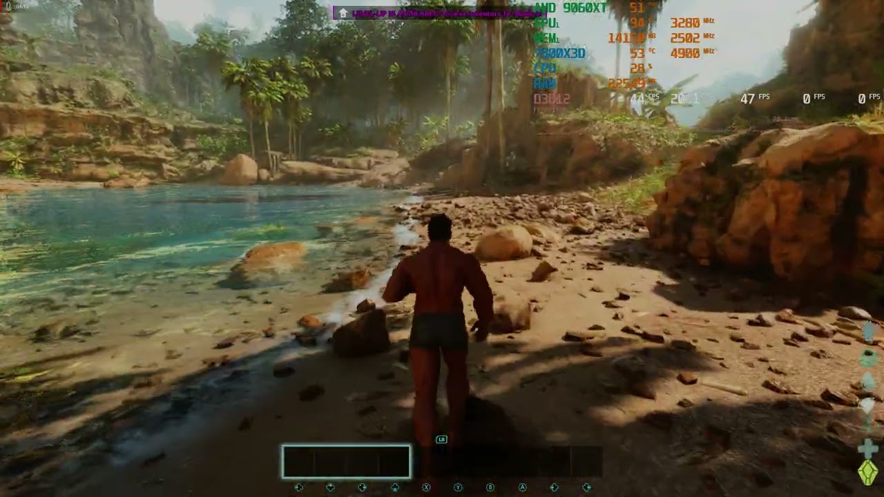 ARK Survival Ascended AMD 9060XT Medium Settings At 1080p - YouTube