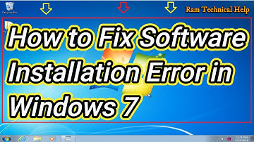 How to Fix Software Installation Error in Windows 7 | Fix Software Installation Error in Windows