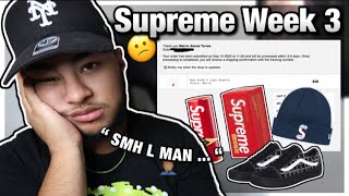 SITE CRASHED🤦🏽‍♂️... SUPREME WEEK 3 LIVE COP ! | SUPREME FW20
