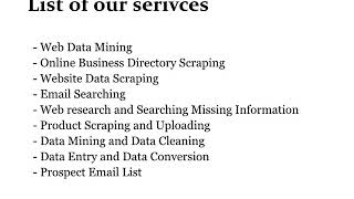 Data Scraping Services