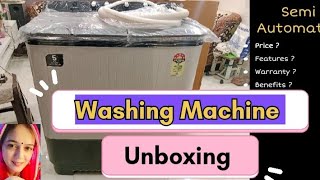 Samsung semi automatic washing machine unboxing video with price and other details 👍