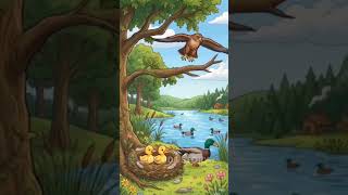बत्तख, बाज़ और चालाक लोमड़ी Part-1 The Duck, the Hawk and the Clever Fox Part-1