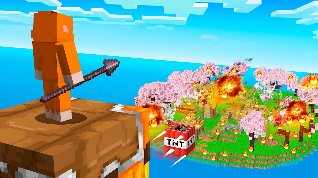 I DESTROYED Everything in Minecraft Cherry Island