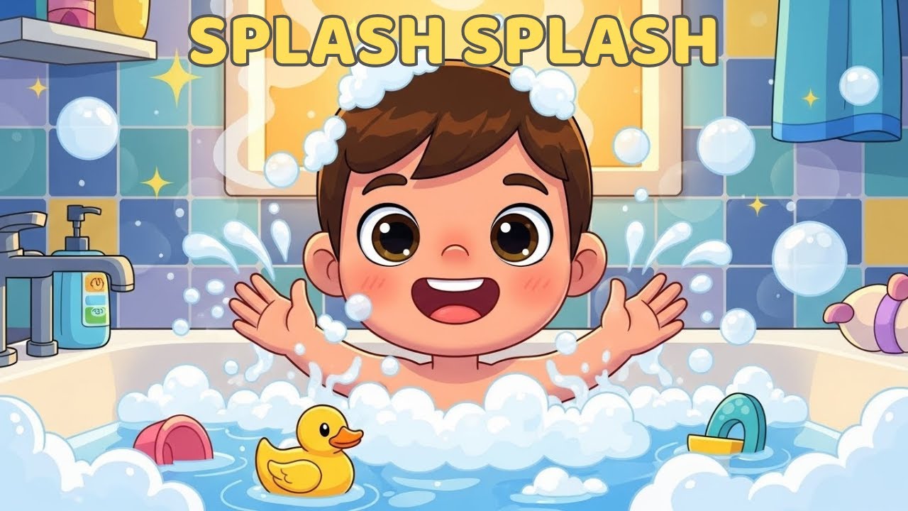 Bath Time Song for Kids 🛁 | Clean Up Song | Hygiene & Washing | MindSpark Kids