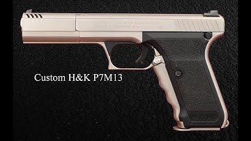 Custom Heckler Koch P7M13 with unique accessories