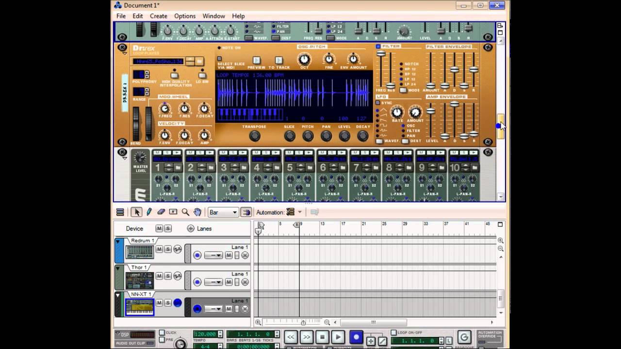 Propellerhead Reasons 4 overview: Tutorials Part 1