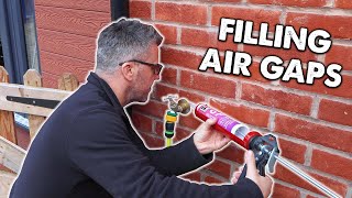 Filling Air Gaps Around Pipes with General Purpose Silicone