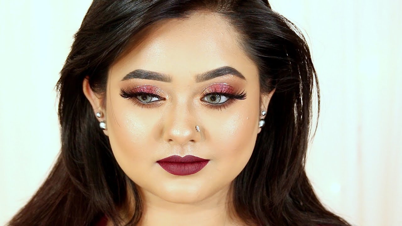 DARK CHERRY MAKEUP TUTORIAL | EID MAKEUP LOOK 2018