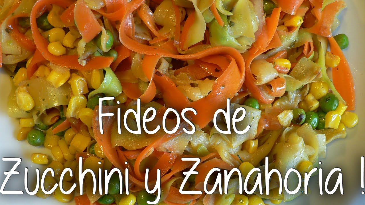 Fideos de zucchini y zanahoria! ♥ - YouTube