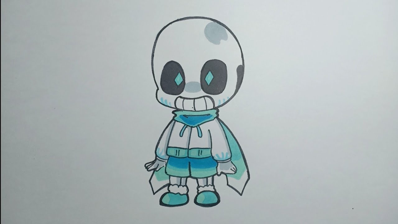 How To Draw Ice Sans Chibi Very Easy - YouTube