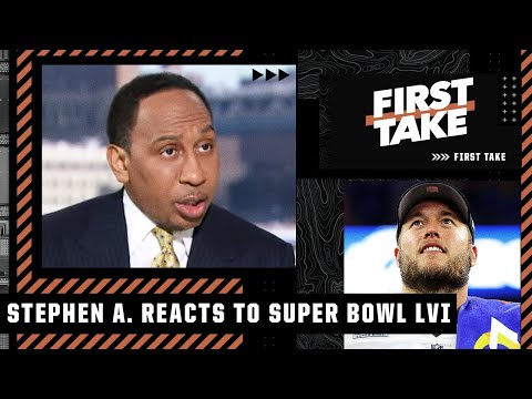 Stephen A. reacts to Super Bowl LVI: 'Matthew Stafford is a future Hall of Famer' | Firs