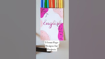 5 project front page designs #shorts #frontpagedesignforschoolproject #frontpage #frontpagedesign