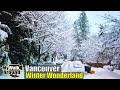 My walk around a Vancouver residential winter wonderland walk in SNOW