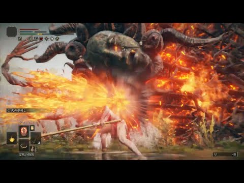 【ELDEN RING】焼炉のゴーレム トレント+素寒貧+鋭利な守人の剣槍+影の地の加護無し ノーダメージ撃破【ラウフの古遺跡】【SHADOW OF THE ERDTREE】
