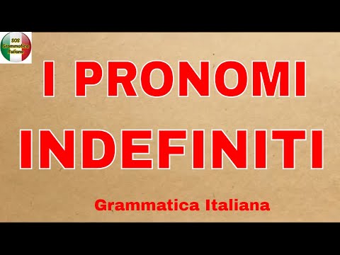 Video: Quali pronomi indefiniti sono sempre plurali?